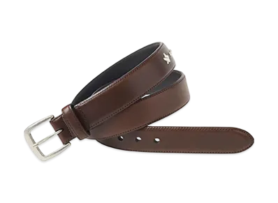 HYSTERIC GLAMOUR Simple Studs Belt "Dark Brown"