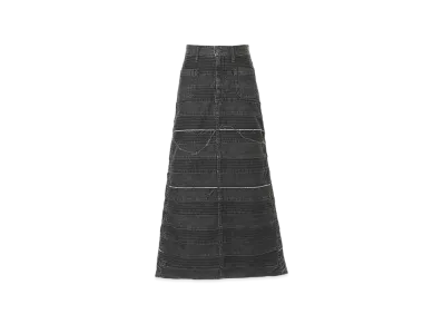 HYSTERIC GLAMOUR Scratch Long Denim Skirt "Black"