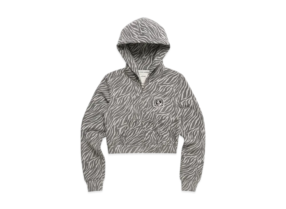 HYSTERIC GLAMOUR x madhappy Shrunken Zip Hoodie "Zebra"