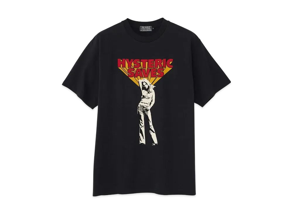HYSTERIC GLAMOUR Hysteric Saves T-Shirt "Black"