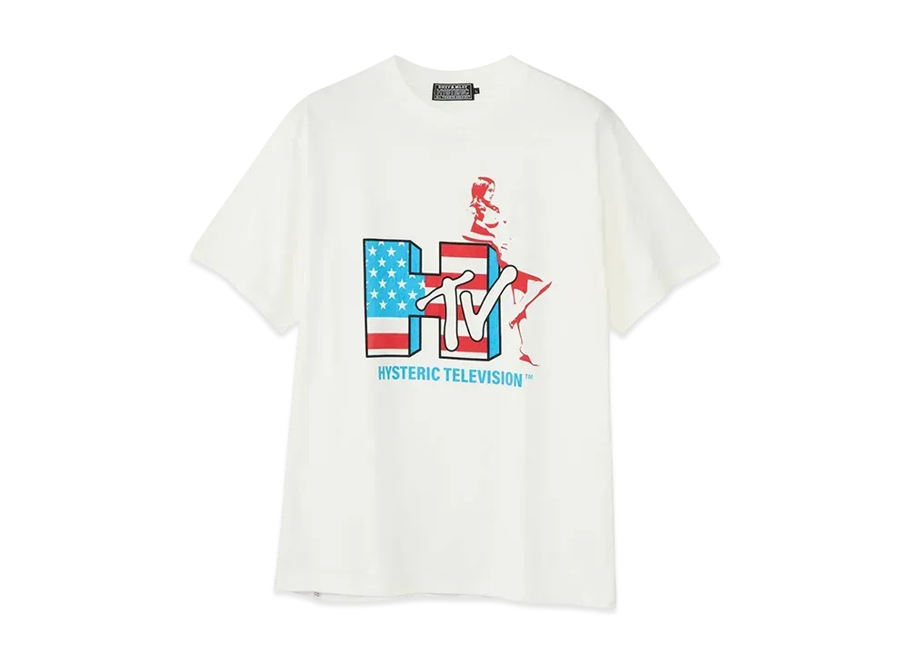 HYSTERIC GLAMOUR Hysteric Television T-Shirt "White"