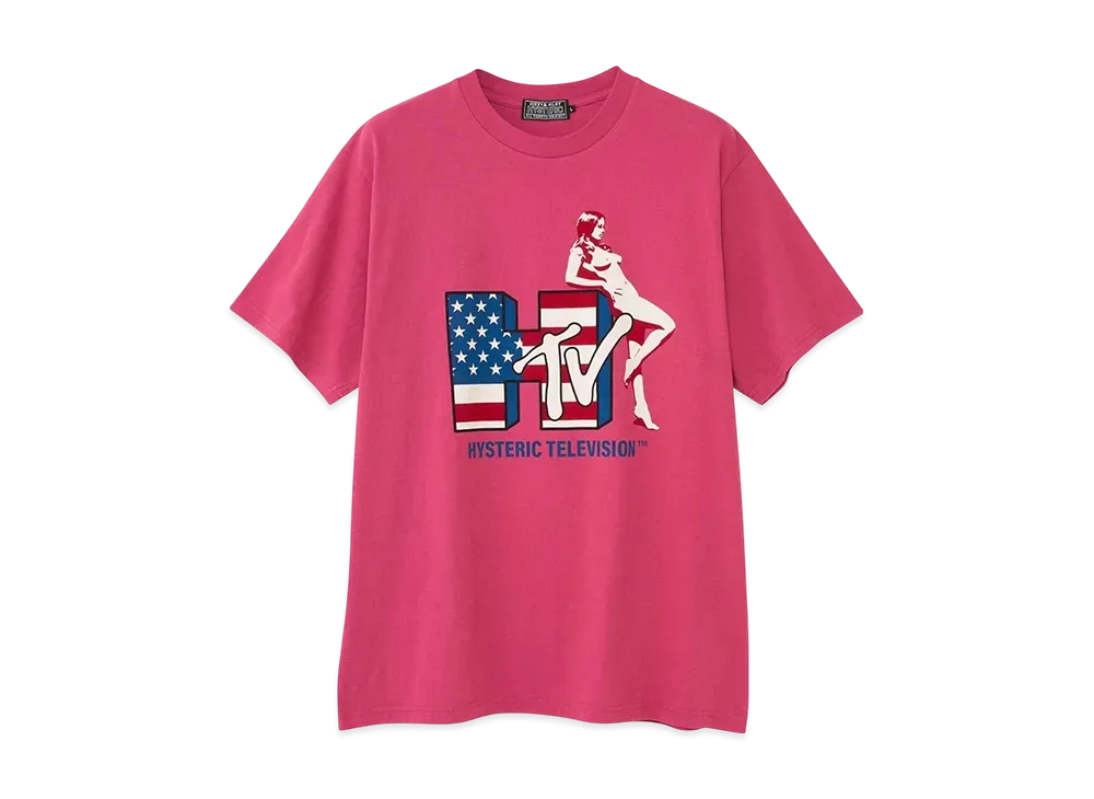 HYSTERIC GLAMOUR Hysteric Television T-Shirt "Pink"