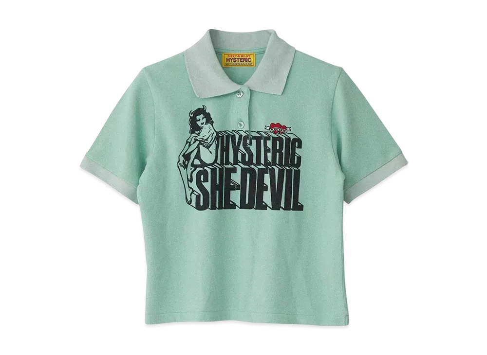 HYSTERIC GLAMOUR She Devil Polo Shirt "Green"