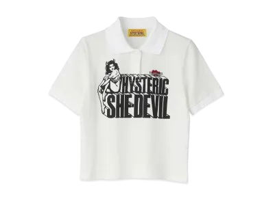 HYSTERIC GLAMOUR She Devil Polo Shirt "White"