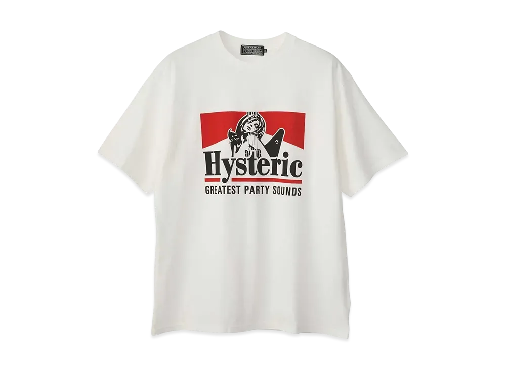 HYSTERIC GLAMOUR Greatest Party Sound T-Shirt "White"