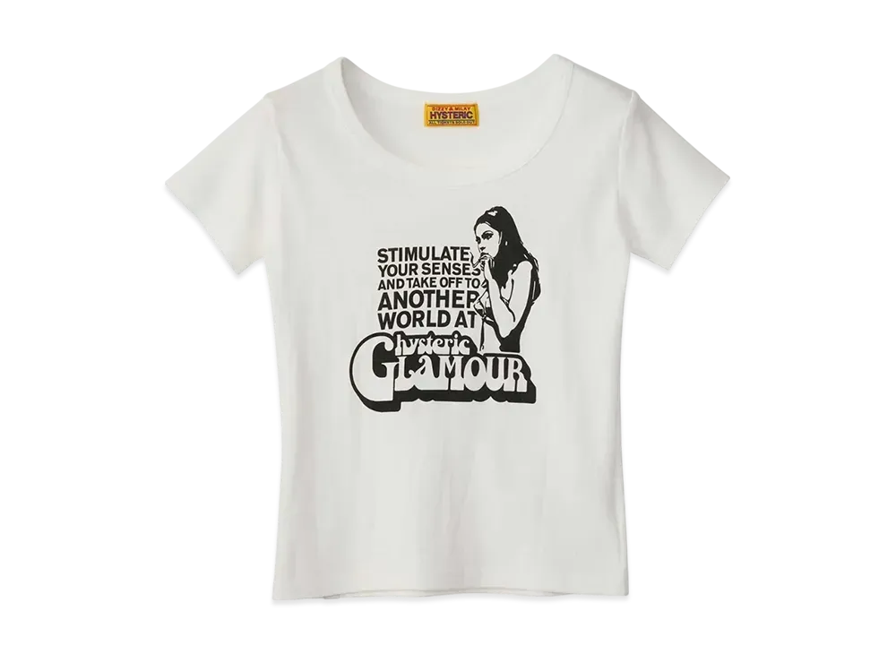 HYSTERIC GLAMOUR Smoking Girl Chibi T-Shirt "White"