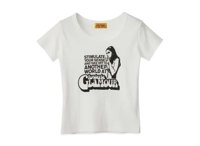 HYSTERIC GLAMOUR Smoking Girl Chibi T-Shirt "White"