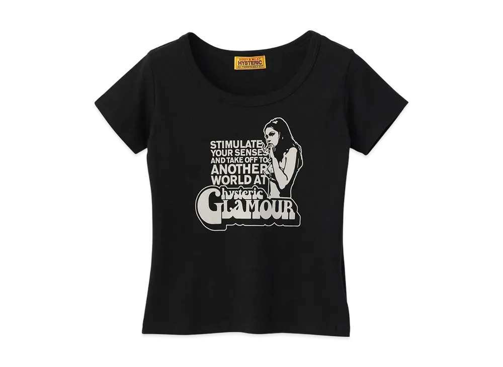 HYSTERIC GLAMOUR Smoking Girl Chibi T-Shirt "Black"