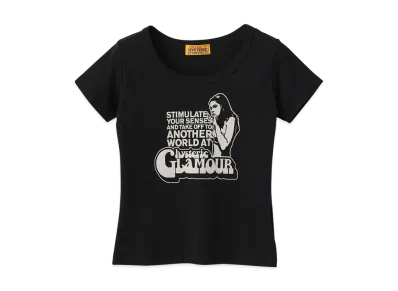 HYSTERIC GLAMOUR Smoking Girl Chibi T-Shirt "Black"