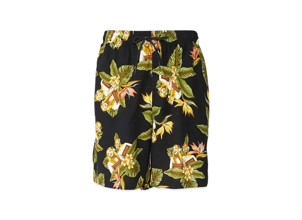 HYSTERIC GLAMOUR Tropic Channel Pattern Easy Shorts "Red"