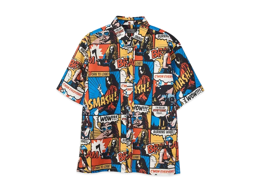 HYSTERIC GLAMOUR Feeling Hysteric Pattern Button Down Shirt "Others"