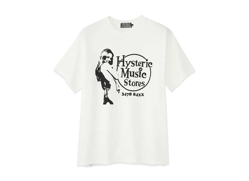 HYSTERIC GLAMOUR Music Store T-Shirt "White"