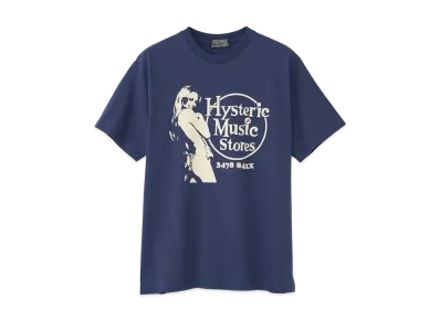 HYSTERIC GLAMOUR Music Store T-Shirt "Navy"