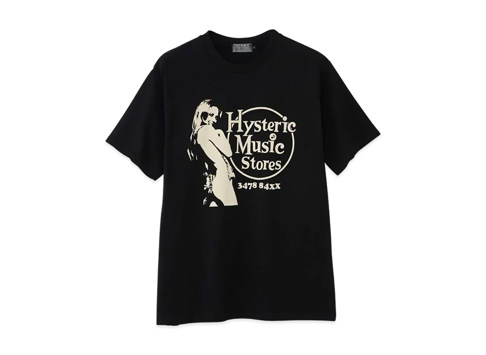 HYSTERIC GLAMOUR Music Store T-Shirt "Black"