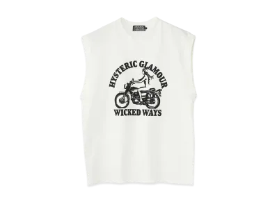 HYSTERIC GLAMOUR Wicked Ways Sleeveless T-Shirt "White"
