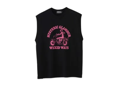 HYSTERIC GLAMOUR Wicked Ways Sleeveless T-Shirt "Black"
