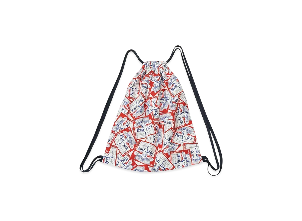 HYSTERIC GLAMOUR HG Label Pattern Knapsack "Red"