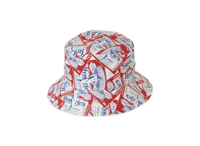 HYSTERIC GLAMOUR HG Label Pattern Bucket Hat "Red"