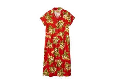 HYSTERIC GLAMOUR Tropic Channel Pattern Aloha Dress "Red"
