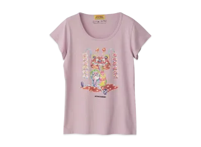 HYSTERIC GLAMOUR Emma/Mushroom Couple T-Shirt "Pink"