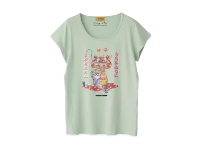 HYSTERIC GLAMOUR Emma/Mushroom Couple T-Shirt "Green"