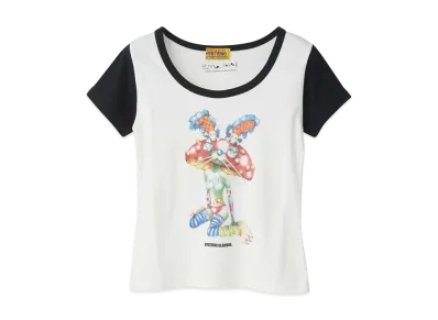 HYSTERIC GLAMOUR Emma/Lazy Mushroom Chibi T-Shirt "White"