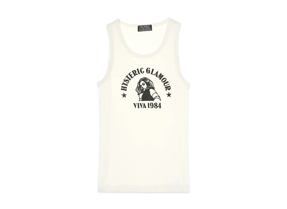 HYSTERIC GLAMOUR Viva1984 Tank Top "White"