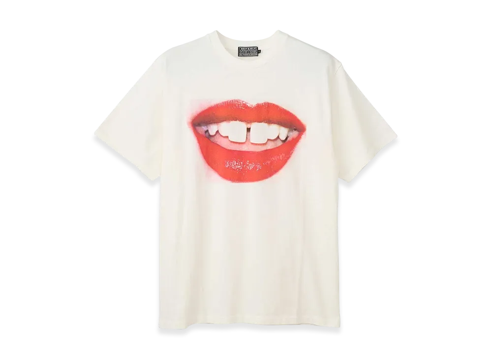 HYSTERIC GLAMOUR Terry Richardson Special Order/Gaptooth Smile T-Shirt "White"