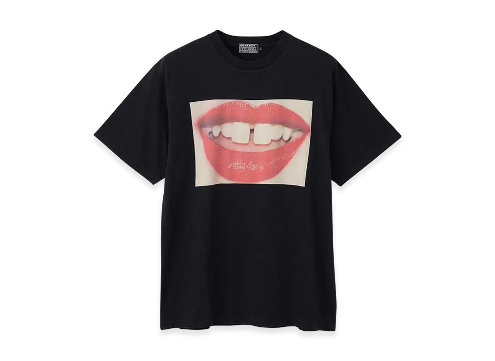 HYSTERIC GLAMOUR Terry Richardson Special Order/Gaptooth Smile T-Shirt "Black"