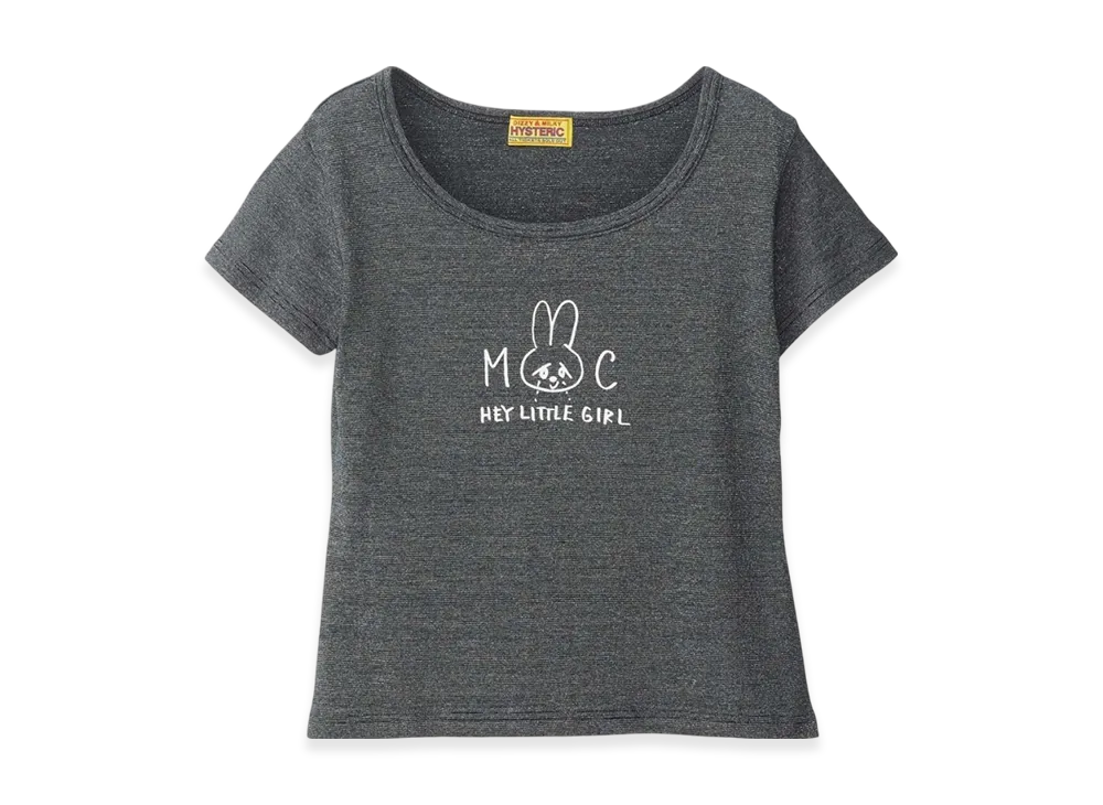 HYSTERIC GLAMOUR Hey Little Girl T-Shirt "Grey"