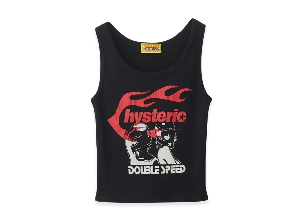 HYSTERIC GLAMOUR Hysteric Flame on Tank Top "Black"