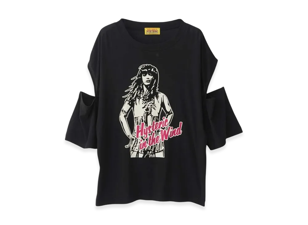 HYSTERIC GLAMOUR HYS in The Wind Oversized T-Shirt "Black"