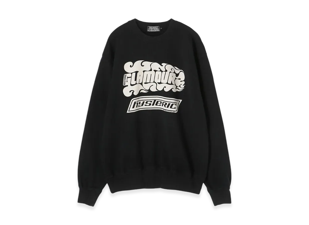 HYSTERIC GLAMOUR Fire Logo Sweatshirt "Black"