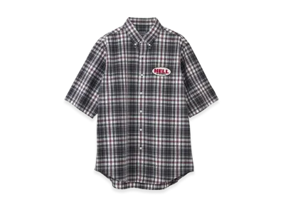 HYSTERIC GLAMOUR Hysteric Hell Embroidered Button Down Shirt "Charcoal Gray"