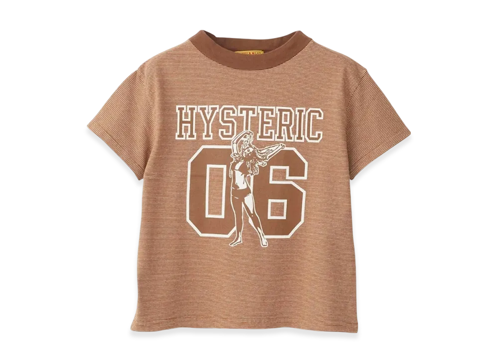 HYSTERIC GLAMOUR Number 6 Short T-Shirt "Brown"