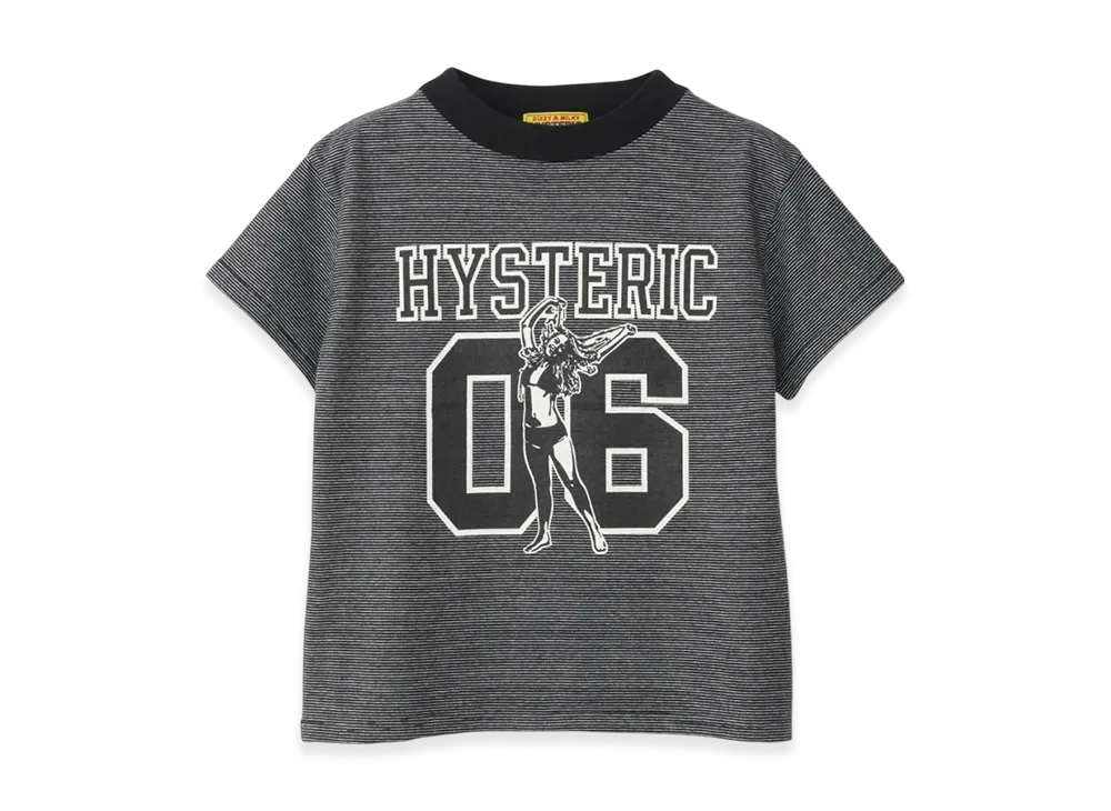 HYSTERIC GLAMOUR Number 6 Short T-Shirt "Black"