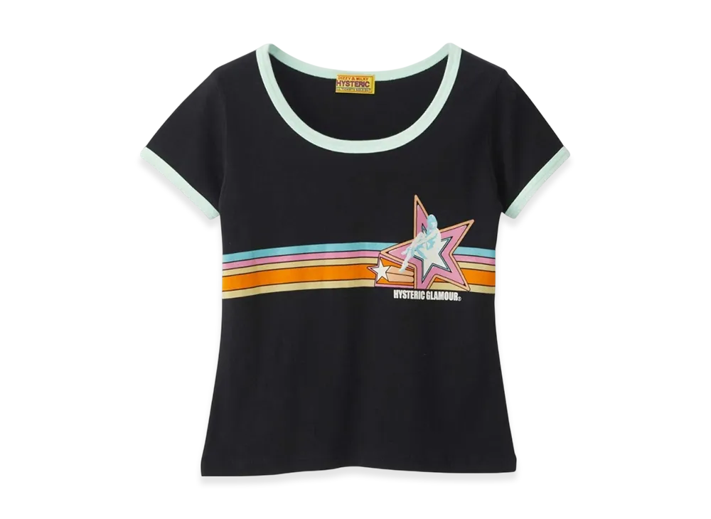 HYSTERIC GLAMOUR Star Girl Chibi T-Shirt "Black"