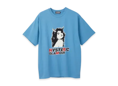 HYSTERIC GLAMOUR 2Tone Devil T-Shirt "Blue"