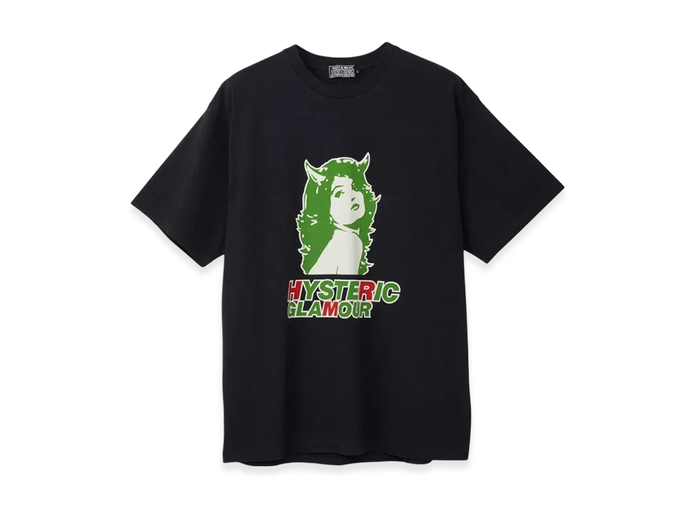 HYSTERIC GLAMOUR 2Tone Devil T-Shirt "Black"