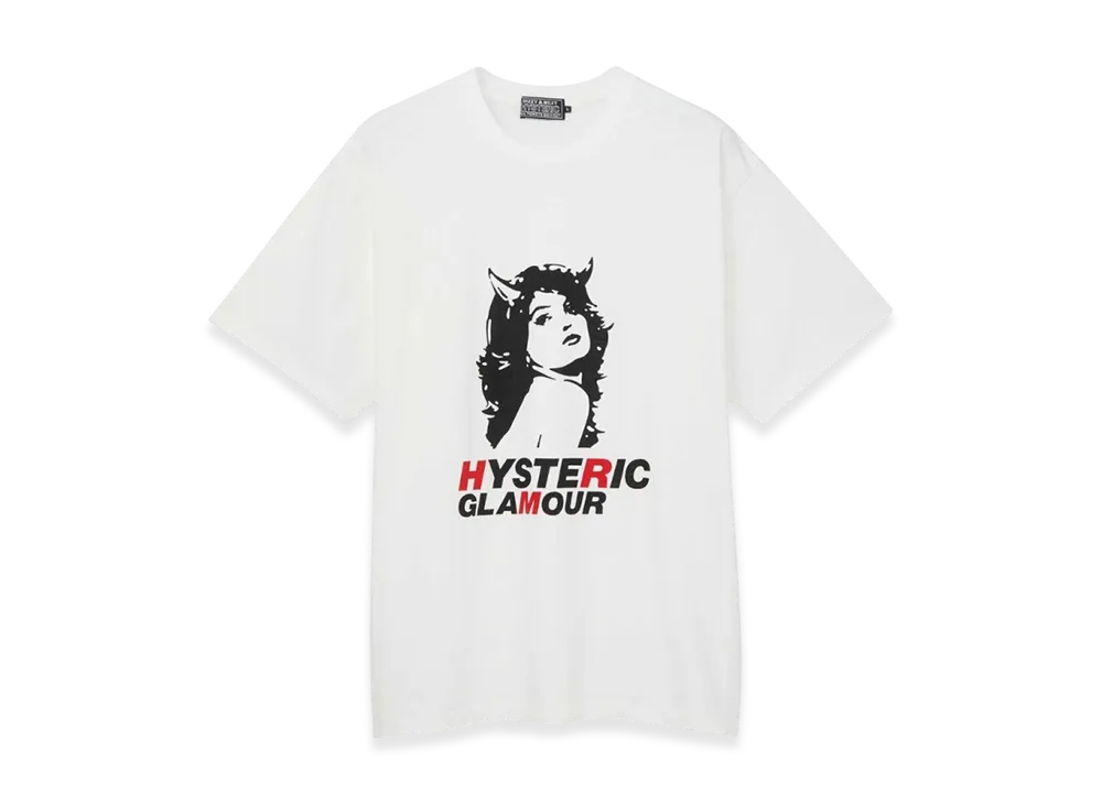 HYSTERIC GLAMOUR 2Tone Devil T-Shirt "White"