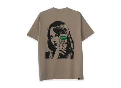 HYSTERIC GLAMOUR Graffiti Girl T-Shirt "Khaki"
