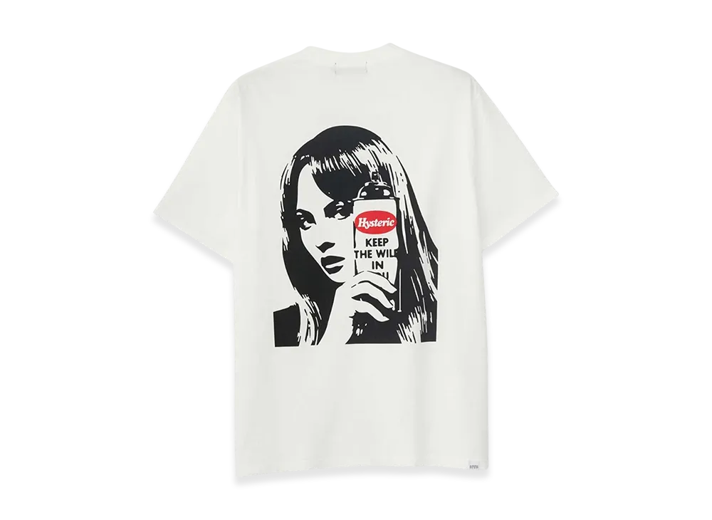 HYSTERIC GLAMOUR Graffiti Girl T-Shirt "White"