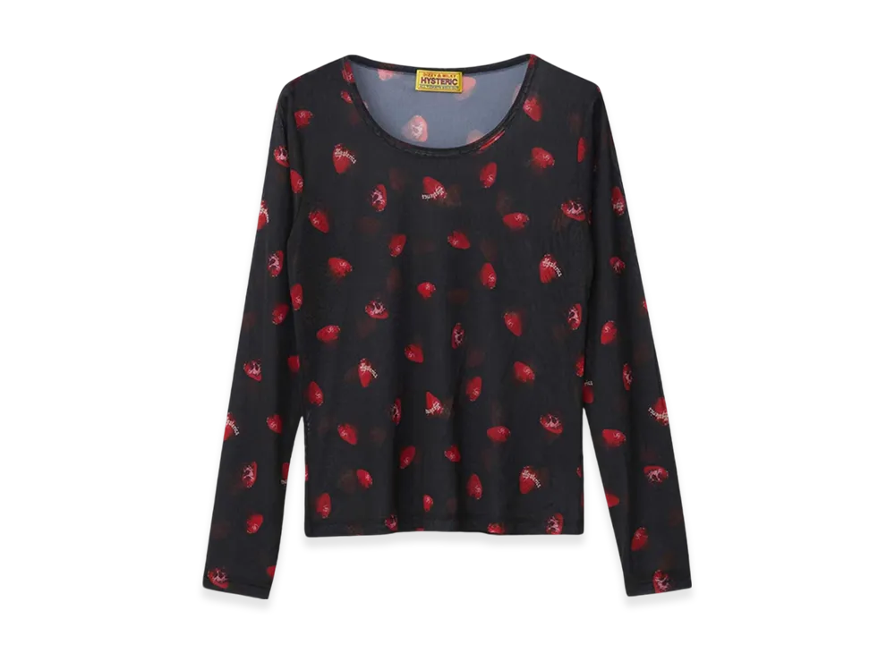 HYSTERIC GLAMOUR Skull Berry T-Shirt "Black"