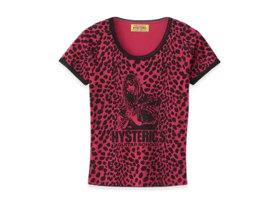 HYSTERIC GLAMOUR Hysteric's Guitar School Patterned Mini T-Shirt "Pink"