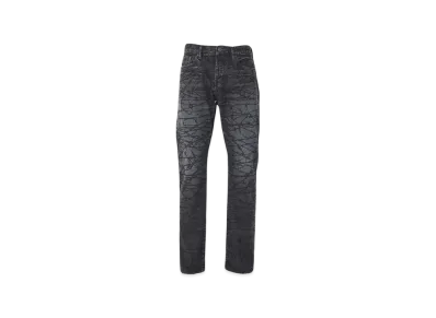 HYSTERIC GLAMOUR Barbedwire Pattern Slim Straight Denim Pants "Black"