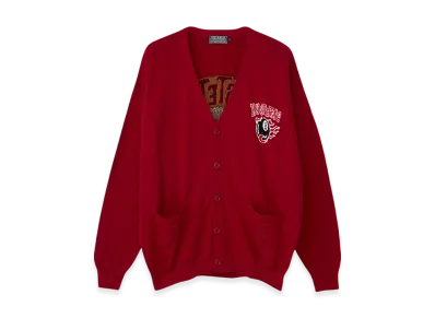 HYSTERIC GLAMOUR STBM Racing Jacquard Cardigan "Red"