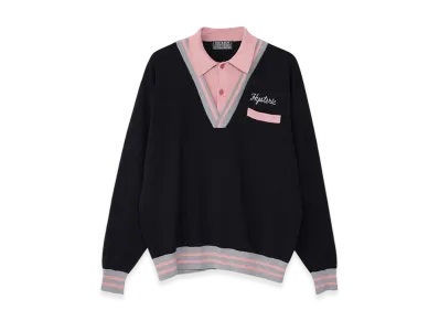 HYSTERIC GLAMOUR Hysteric Embroidered Collared Sweater "Black"