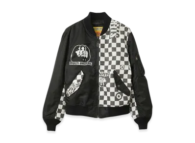 HYSTERIC GLAMOUR Multi Hysteric Woman Scratch MA-1 Jacket "Black"