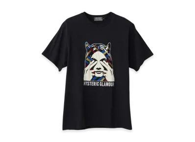 HYSTERIC GLAMOUR See No Evil Embroidered T-Shirt "Black"