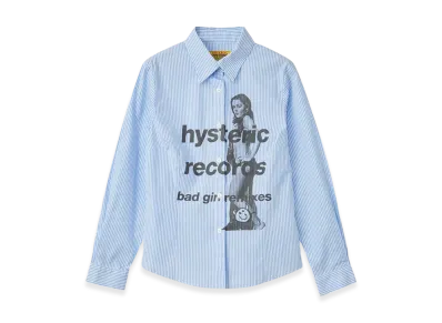 HYSTERIC GLAMOUR Bad Girl Remixes Compact Shirt "Blue"